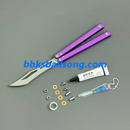 Banshu 8804 Balisong 6063 Aluminum Handle Bushings System