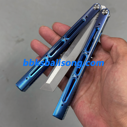 Banshu Chioni Balisong Clone Titanium Handle False Edge