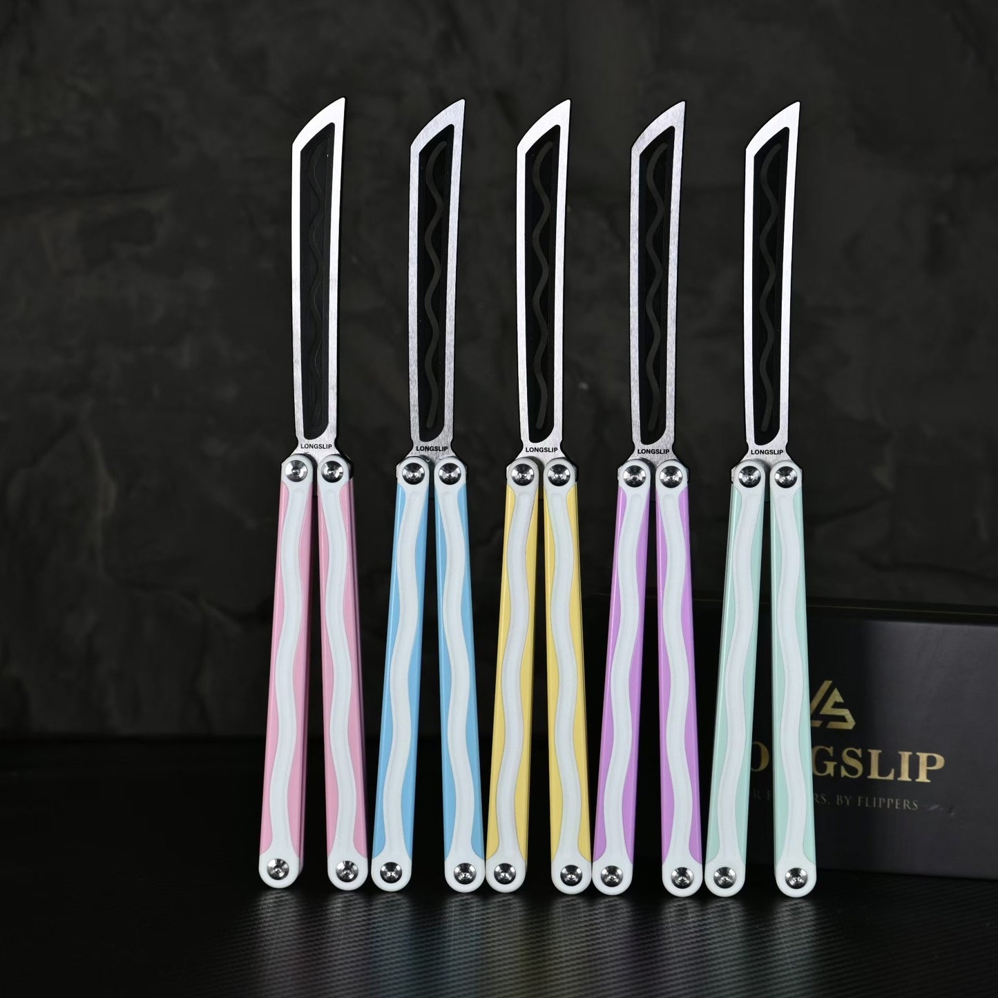 Longslip Hot dog Balisong 7075 Aluminum+G10 Scales Handle