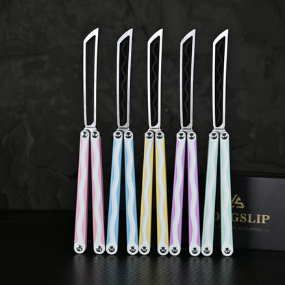 Longslip Hot dog Balisong 7075 Aluminum+G10 Scales Handle