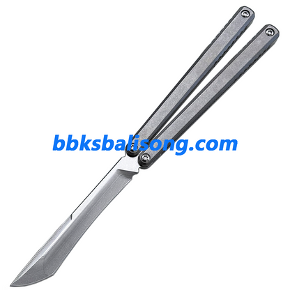 Di Gaboon Balisong Clone Titanium Sandwich Handle New Production