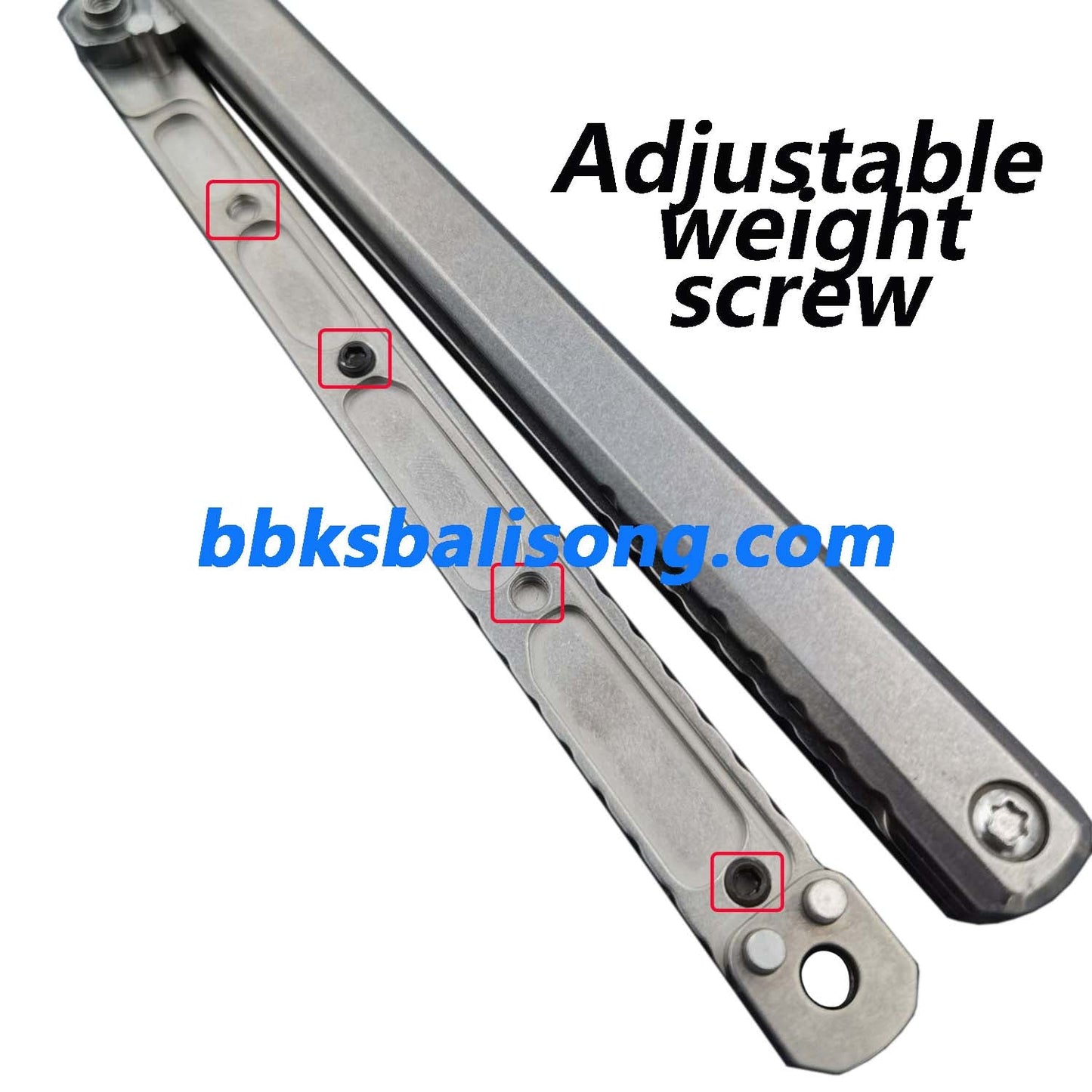 Di Gaboon Balisong Clone Titanium Sandwich Handle New Production