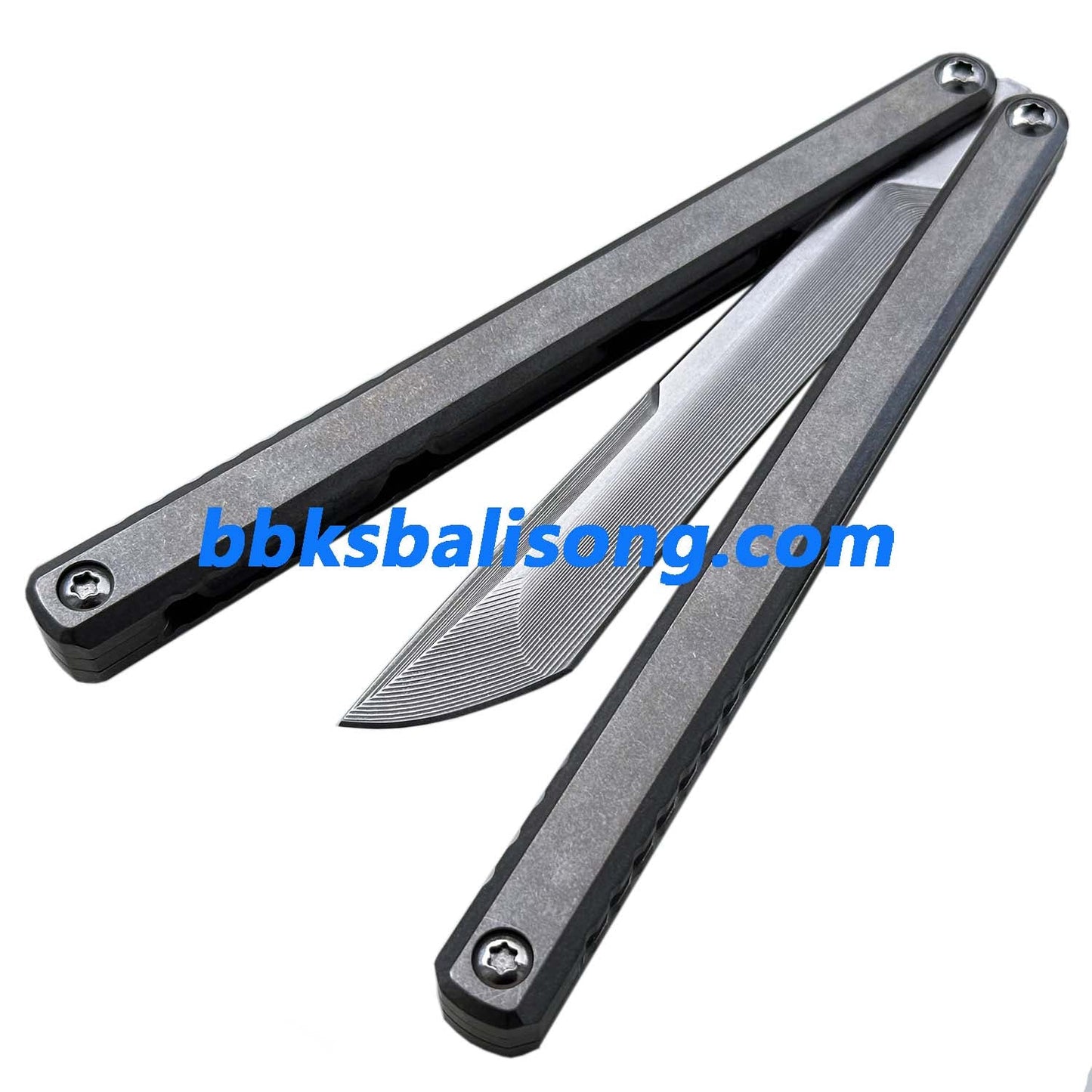 Di Gaboon Balisong Clone Titanium Sandwich Handle New Production