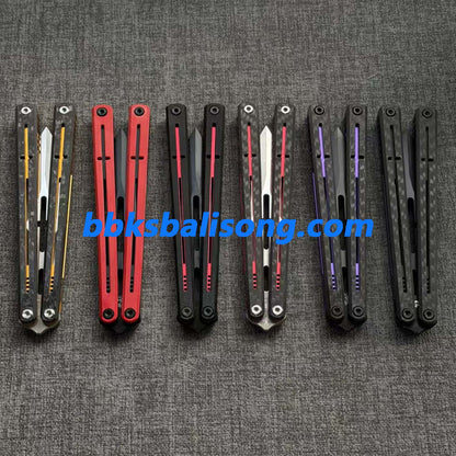 Dingfeng ShengGe Balisong G10+7075 Aluminum Handle False Edge Blade