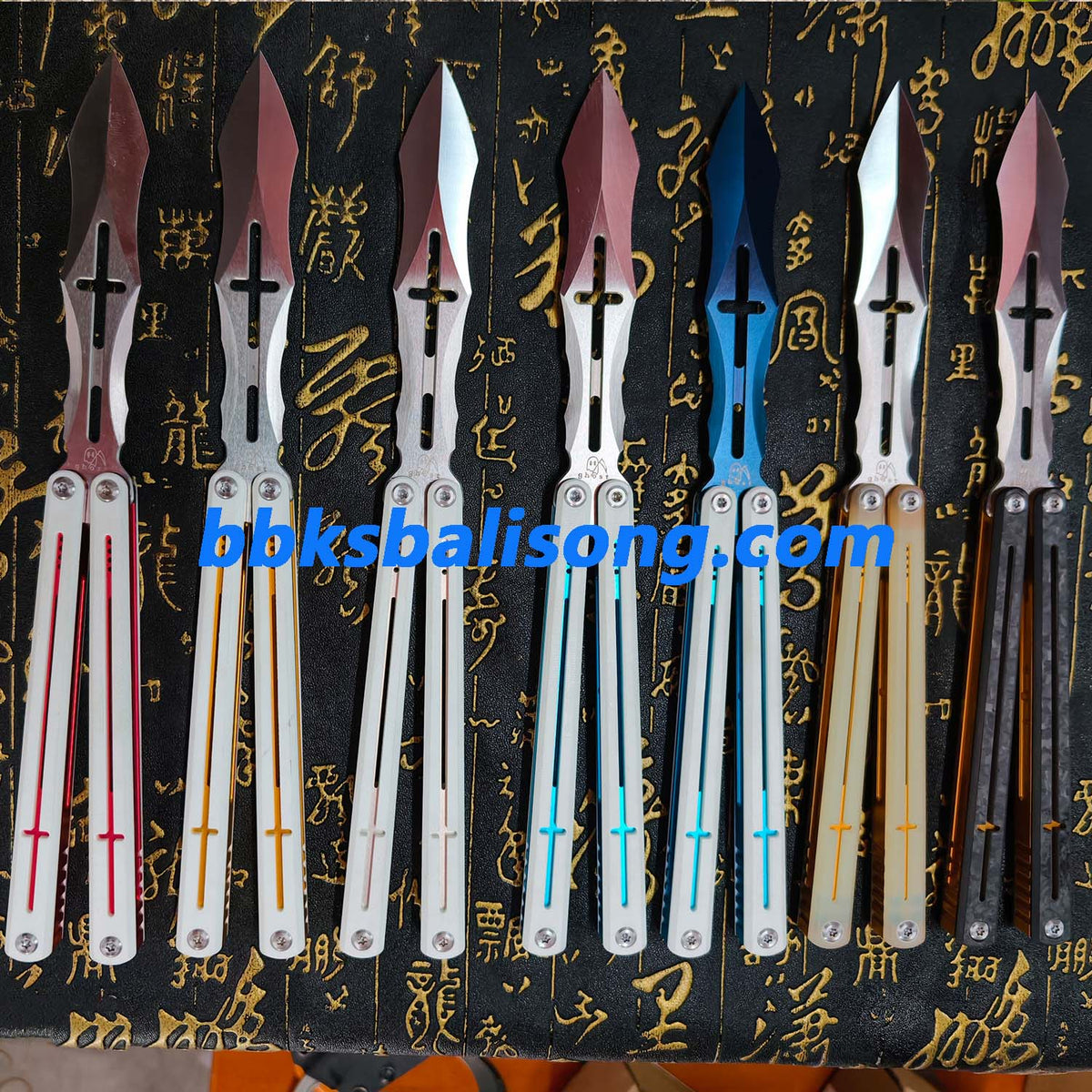 Dingfeng ShengGe Balisong G10+7075 Aluminum Handle False Edge Blade