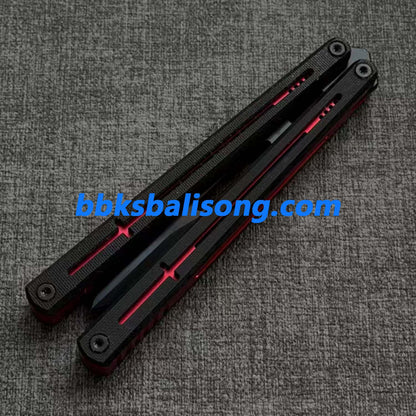 Dingfeng ShengGe Balisong G10+7075 Aluminum Handle False Edge Blade
