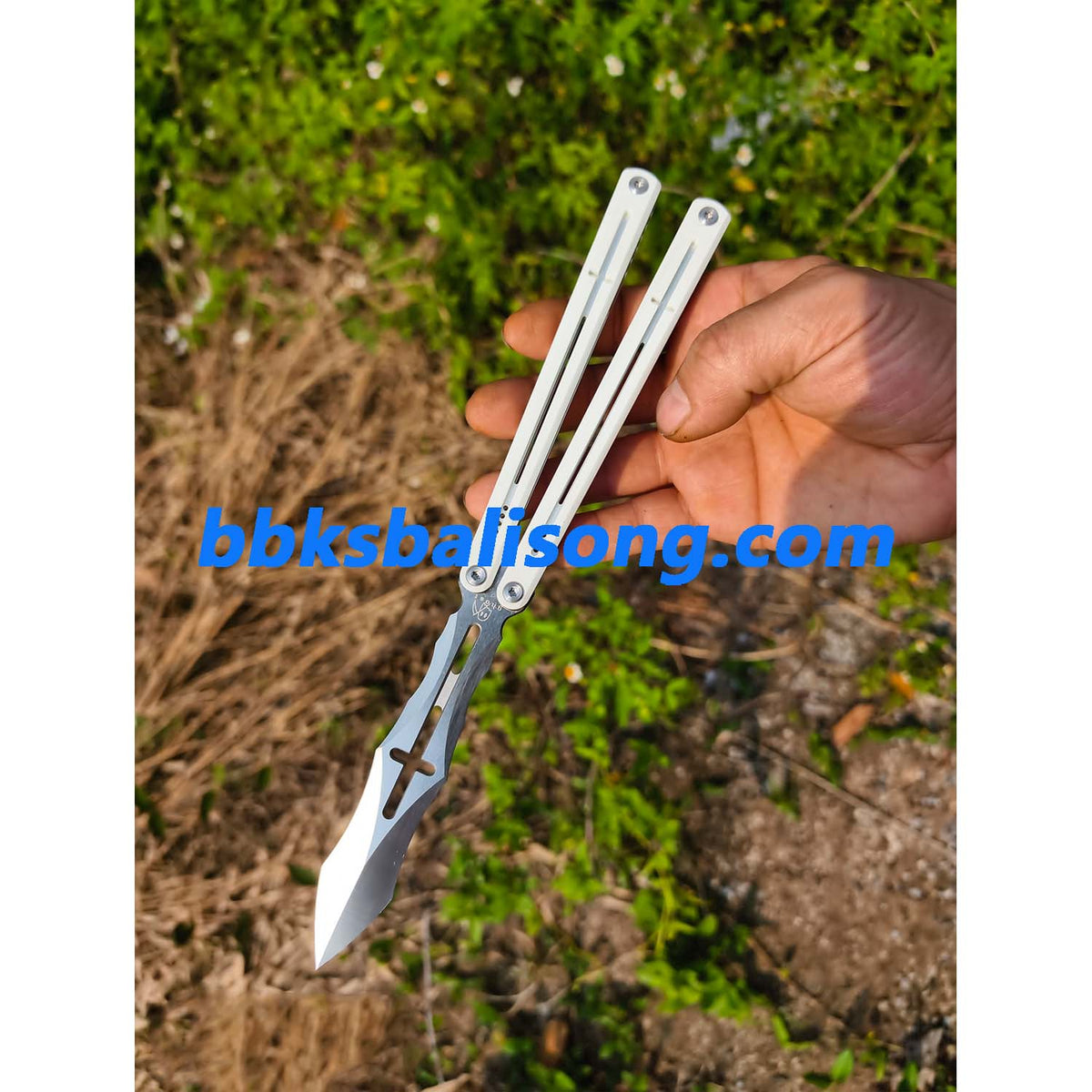 Dingfeng ShengGe Balisong G10+7075 Aluminum Handle False Edge Blade