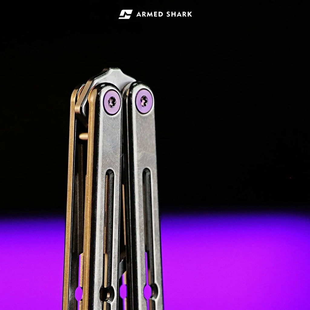 Armed Shark Krake Raken v3 Balisong Trainer Butterfly Knife