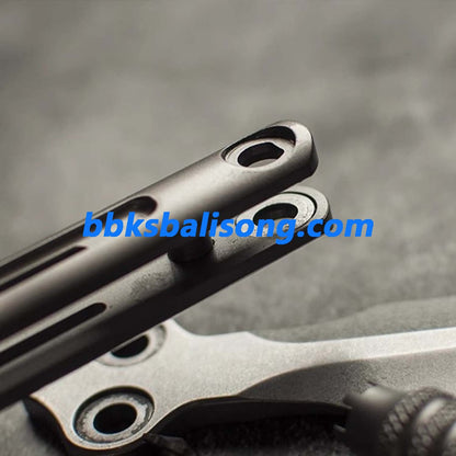 Growl Balisong CK Integralis II Clone Titanium handle Bearing System