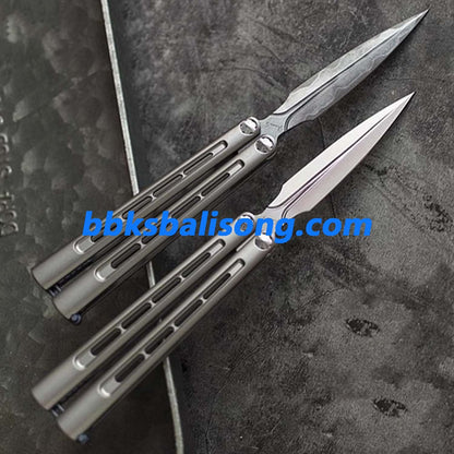 Growl Balisong CK Integralis II Clone Titanium handle Bearing System