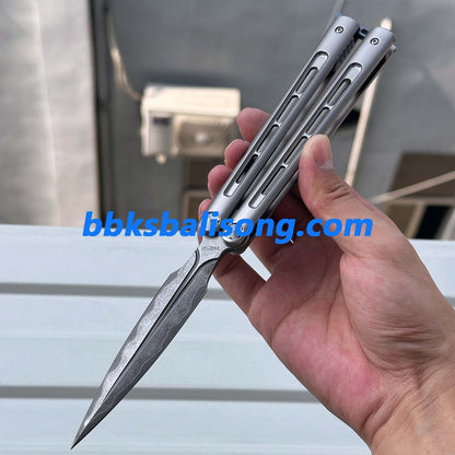 Growl Balisong CK Integralis II Clone Titanium handle Bearing System