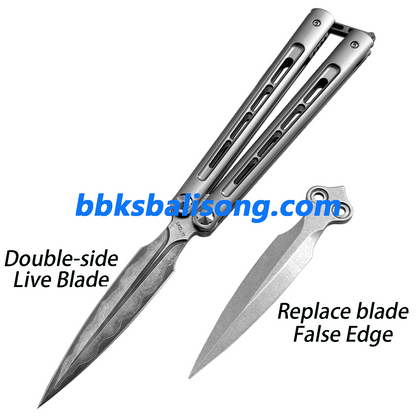 Growl Balisong CK Integralis II Clone Titanium handle Bearing System