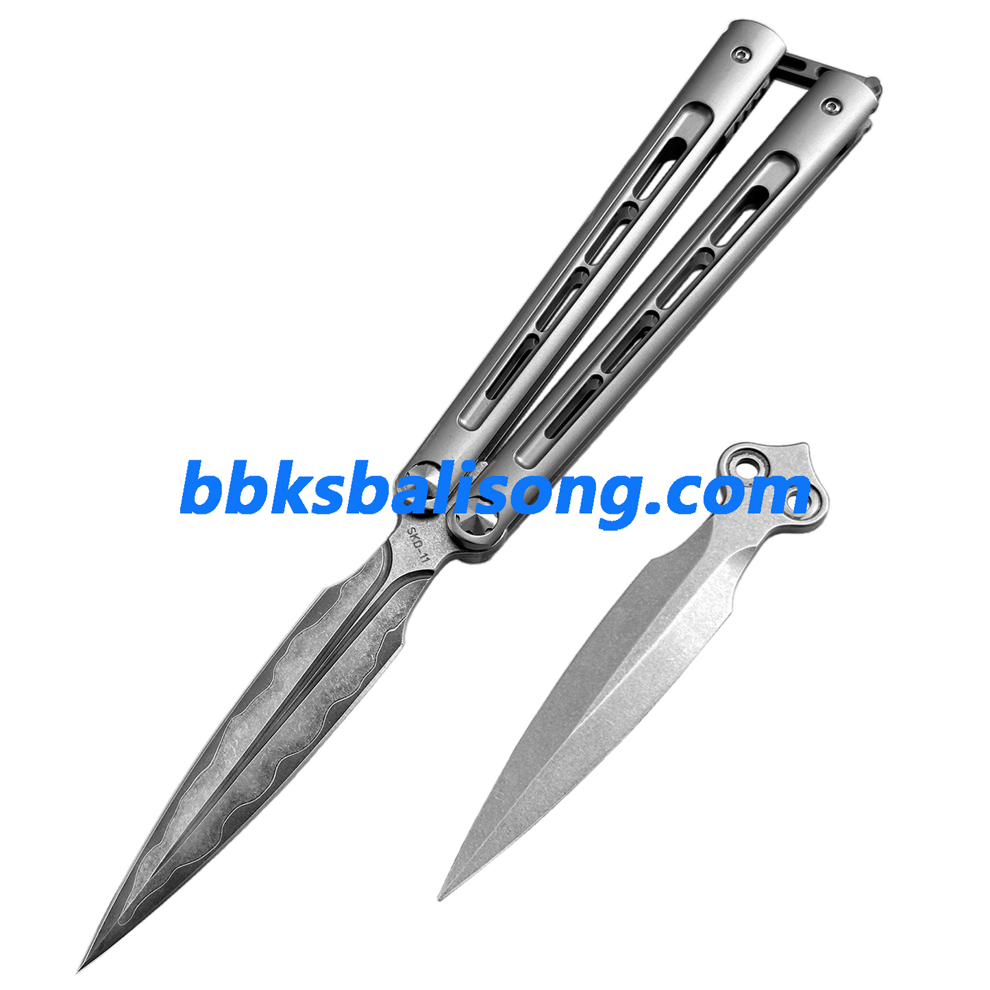 Growl Balisong CK Integralis II Clone Titanium handle Bearing System