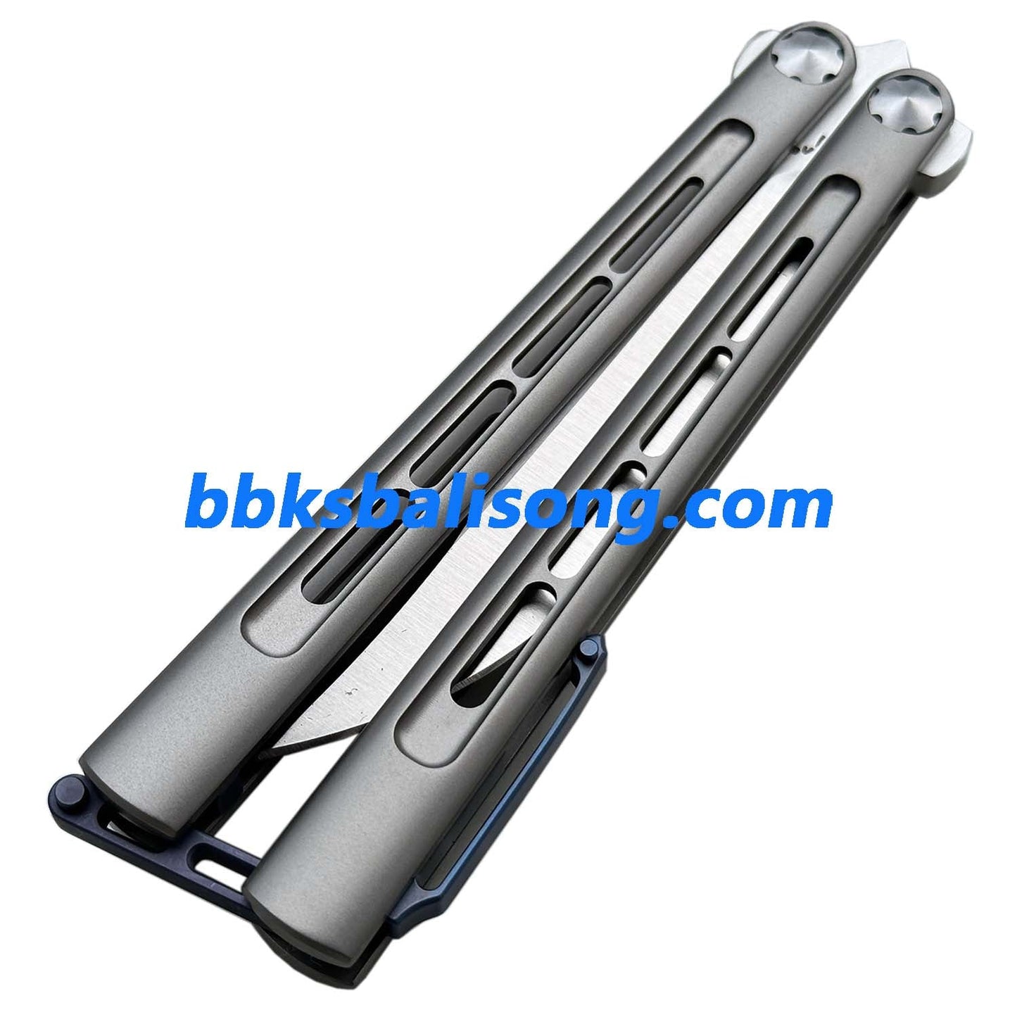 Growl Smallpox Mini Titanium Balisong Sandwich Handle