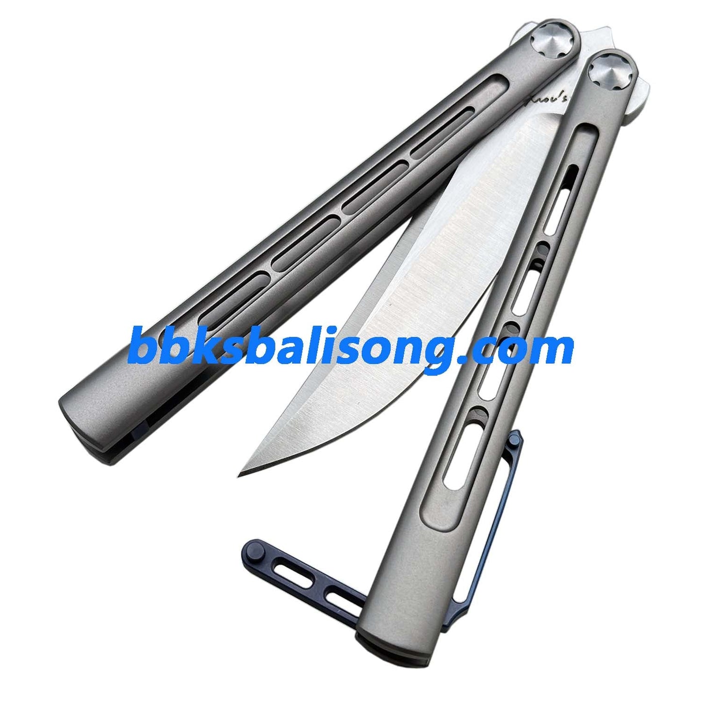 Growl Smallpox Mini Titanium Balisong Sandwich Handle