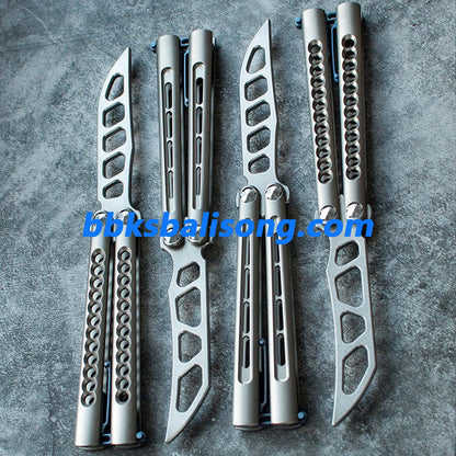 Growl Smallpox Mini Titanium Balisong Sandwich Handle