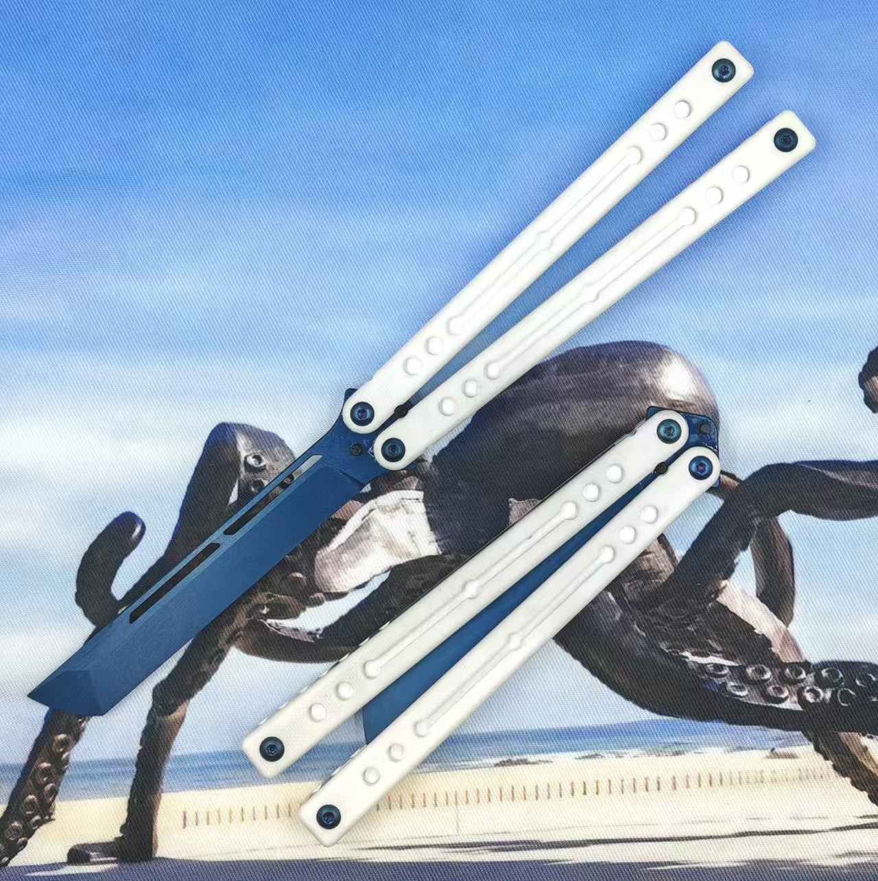 Cold Blade Tanto Nautilus V2.5 Clone G10+7075 Aluminum Handle