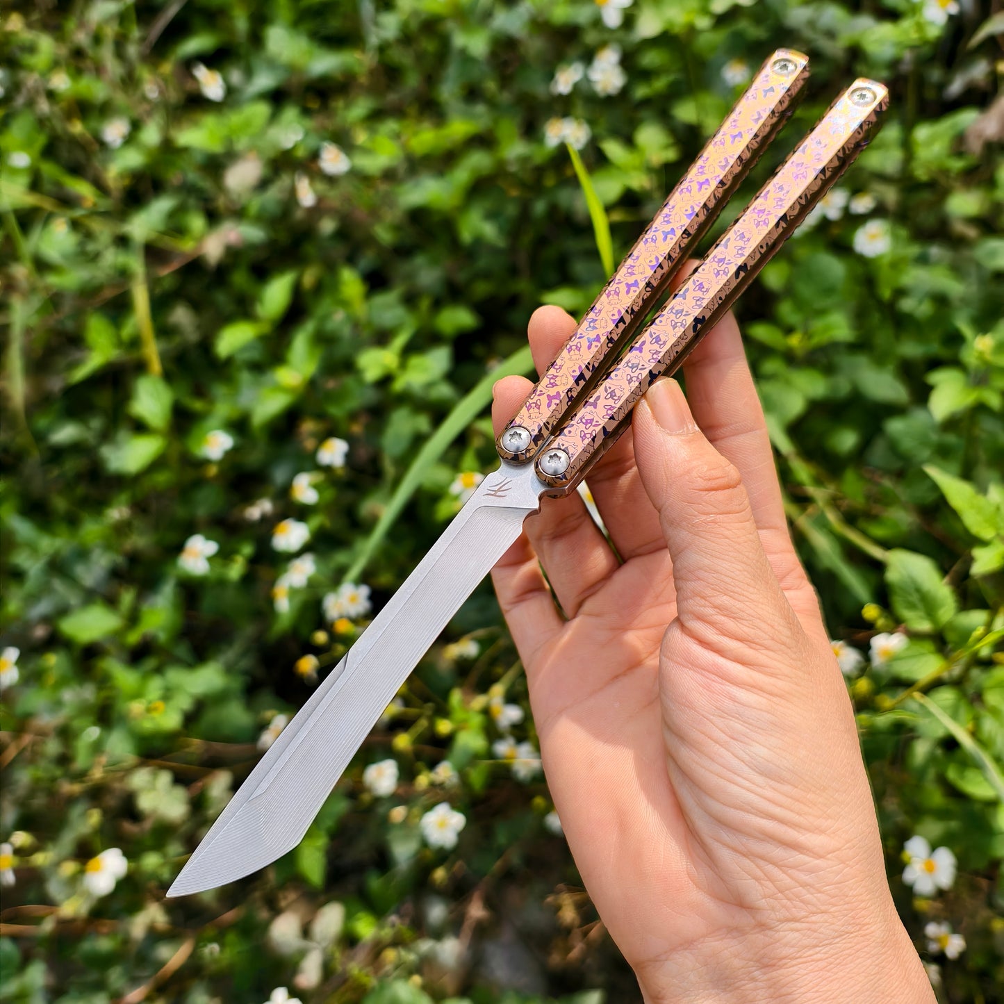Baliplus Gaboon Balisong Clone Titanium Handle