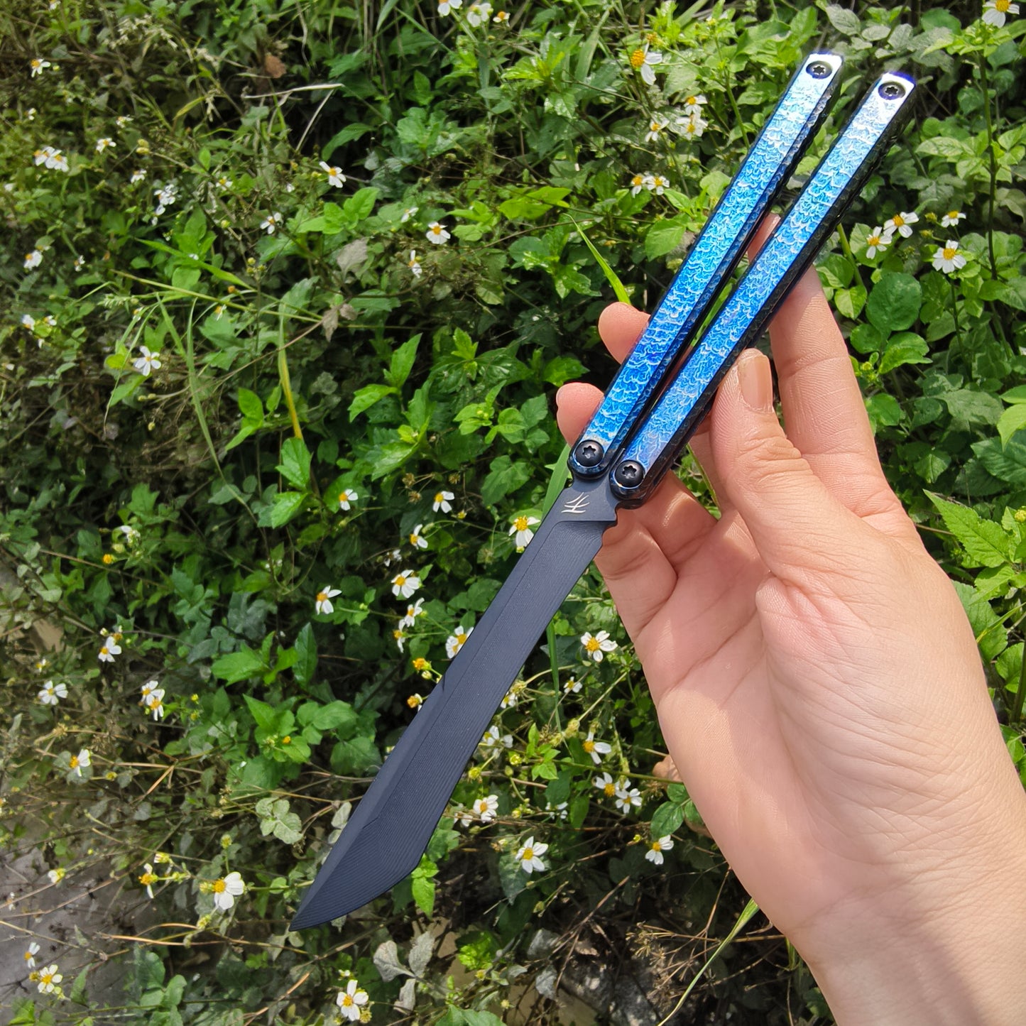 Baliplus Gaboon Balisong Clone Titanium Handle