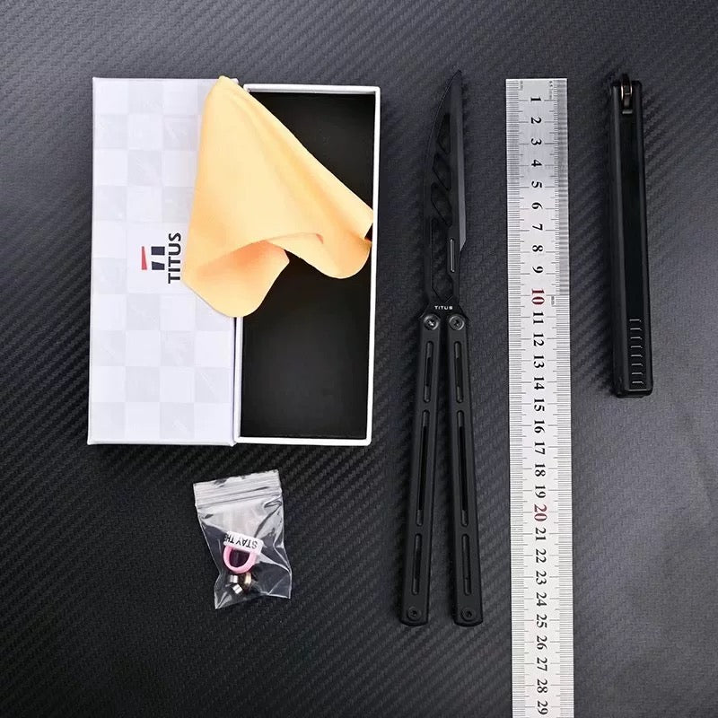 Titus Egrets Original Balisong G10+7075 Aluminum Handle Trainer