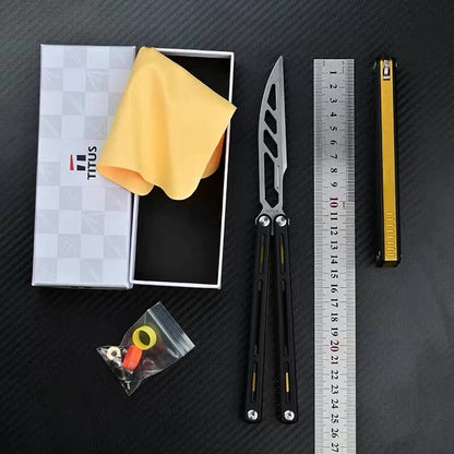 Titus Egrets Original Balisong G10+7075 Aluminum Handle Trainer