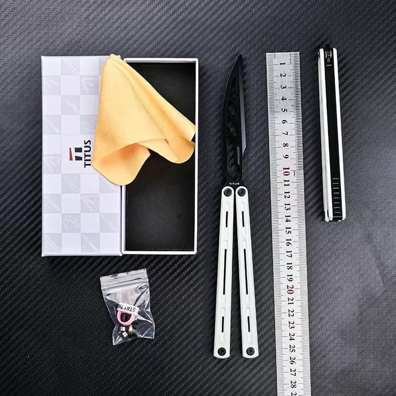 Titus Egrets Original Balisong G10+7075 Aluminum Handle Trainer