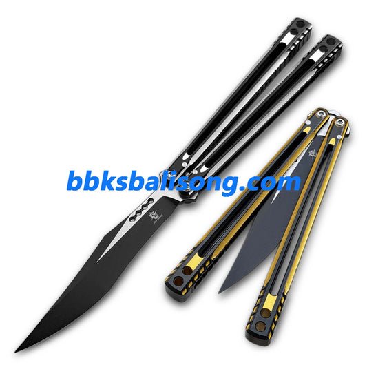 Log Jian V3 Balisong 7075 Aluminum 5Cr15 Blade Bushings System