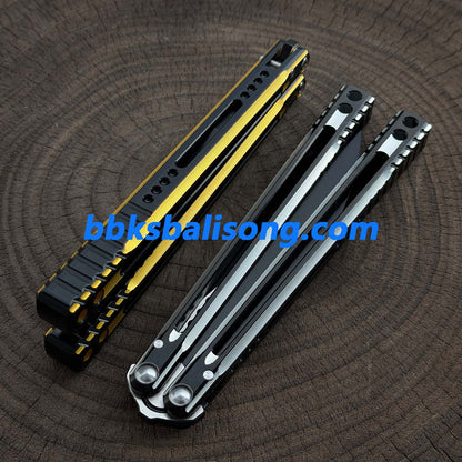 Log Jian V3 Balisong 7075 Aluminum 5Cr15 Blade Bushings System