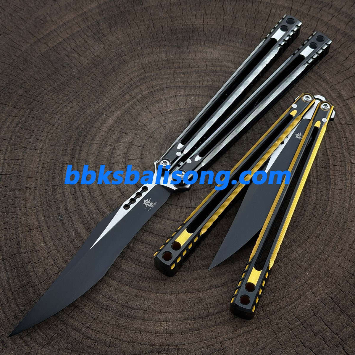 Log Jian V3 Balisong 7075 Aluminum 5Cr15 Blade Bushings System