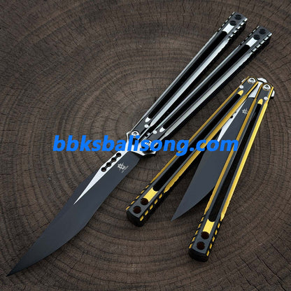 Log Jian V3 Balisong 7075 Aluminum 5Cr15 Blade Bushings System