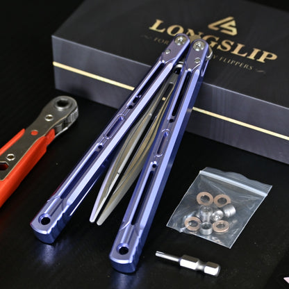 Longslip Aries OG Balisong 7075 Aluminum Handle Tuning Fork Blade