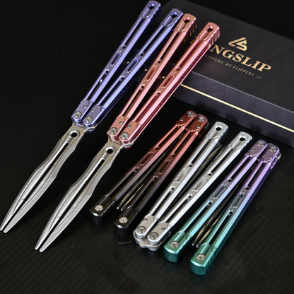 Longslip Aries OG Balisong 7075 Aluminum Handle Tuning Fork Blade
