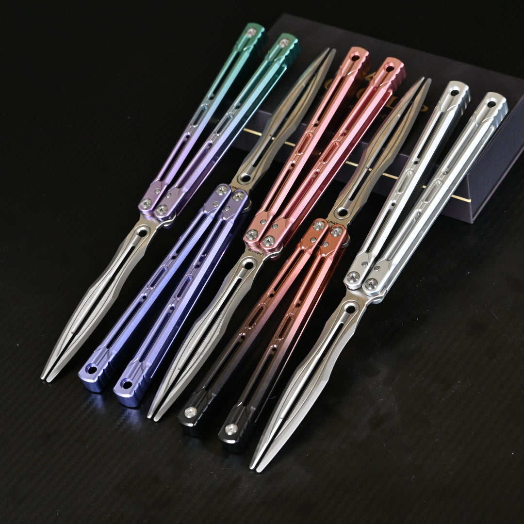 Longslip Aries OG Balisong 7075 Aluminum Handle Tuning Fork Blade