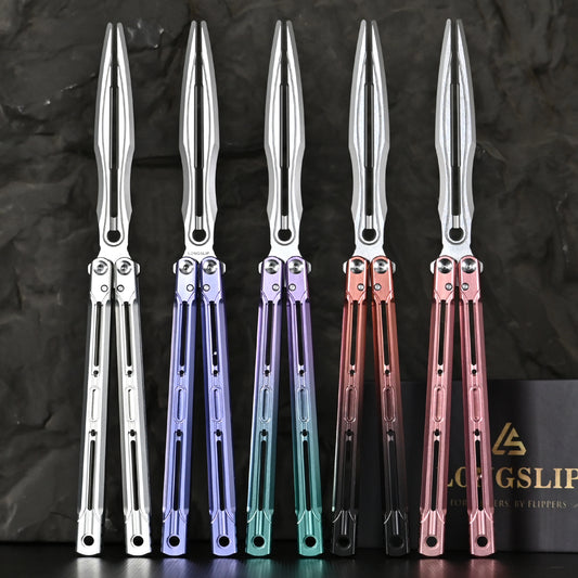 Longslip Aries OG Balisong 7075 Aluminum Handle Tuning Fork Blade
