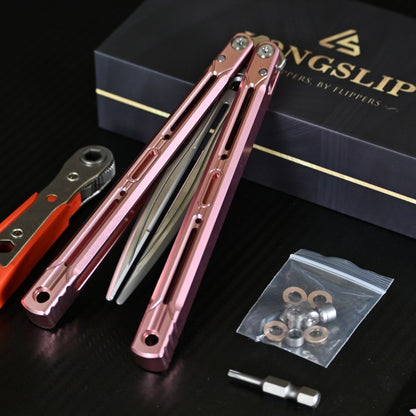 Longslip Aries OG Balisong 7075 Aluminum Handle Tuning Fork Blade