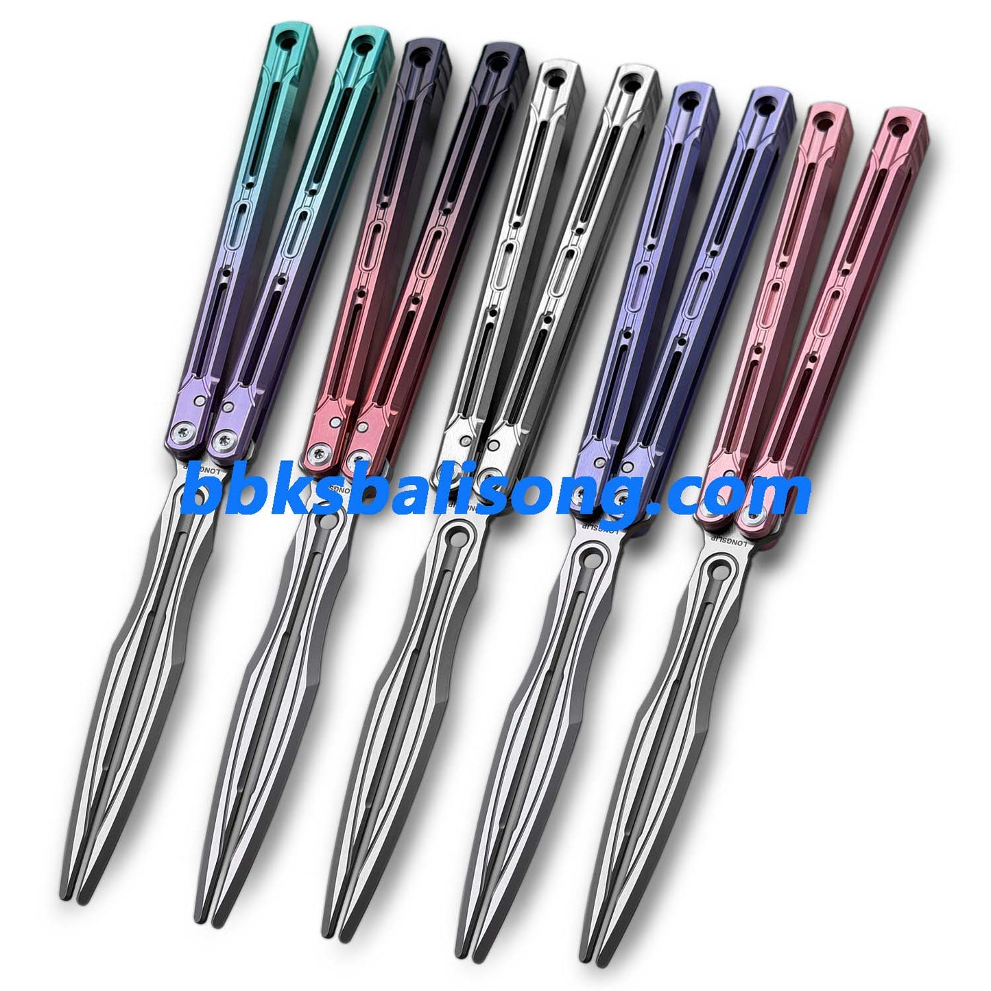 Longslip Aries OG Balisong 7075 Aluminum Handle Tuning Fork Blade