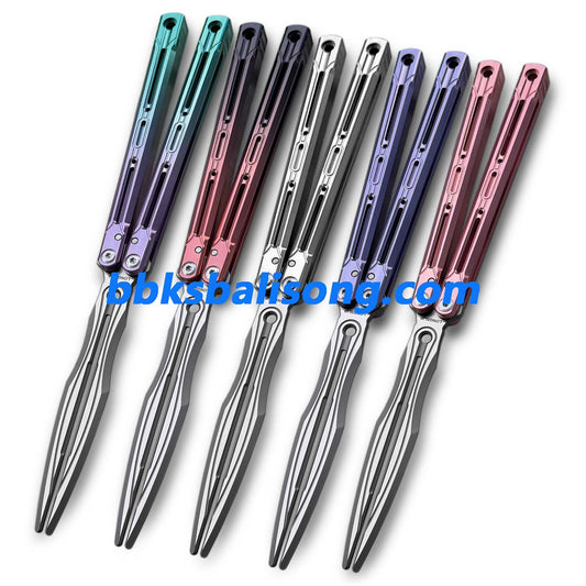 Longslip Aries OG Balisong 7075 Aluminum Handle Tuning Fork Blade