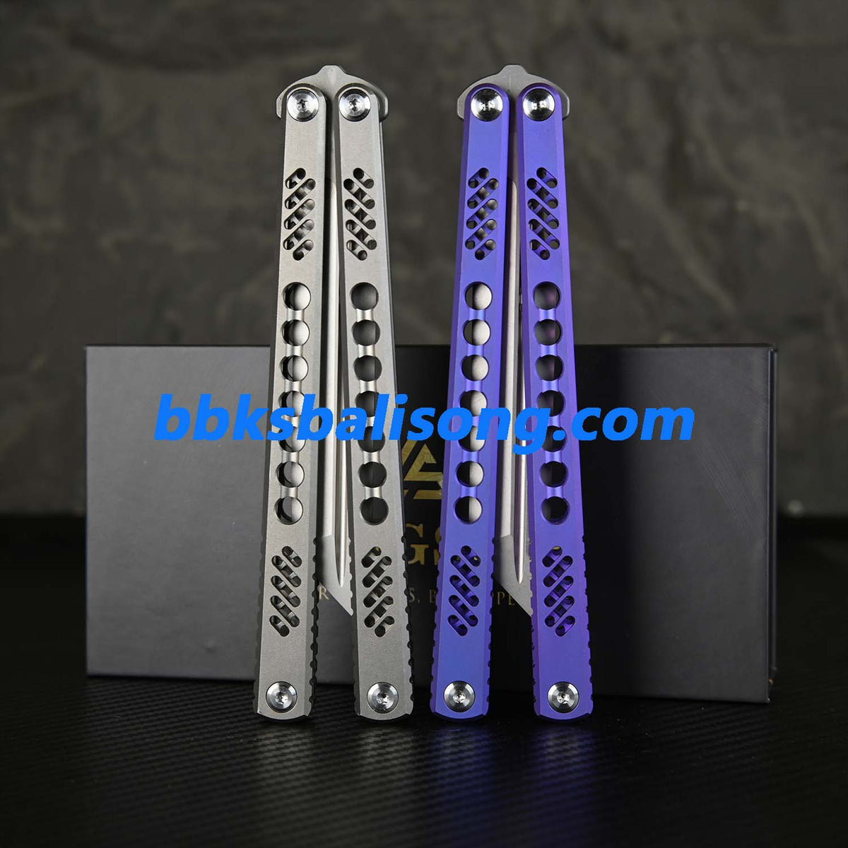 Longslip Gemini Original Balisong Titanium Handle Bushings System