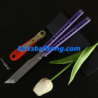 Longslip Gemini Original Balisong Titanium Handle Bushings System