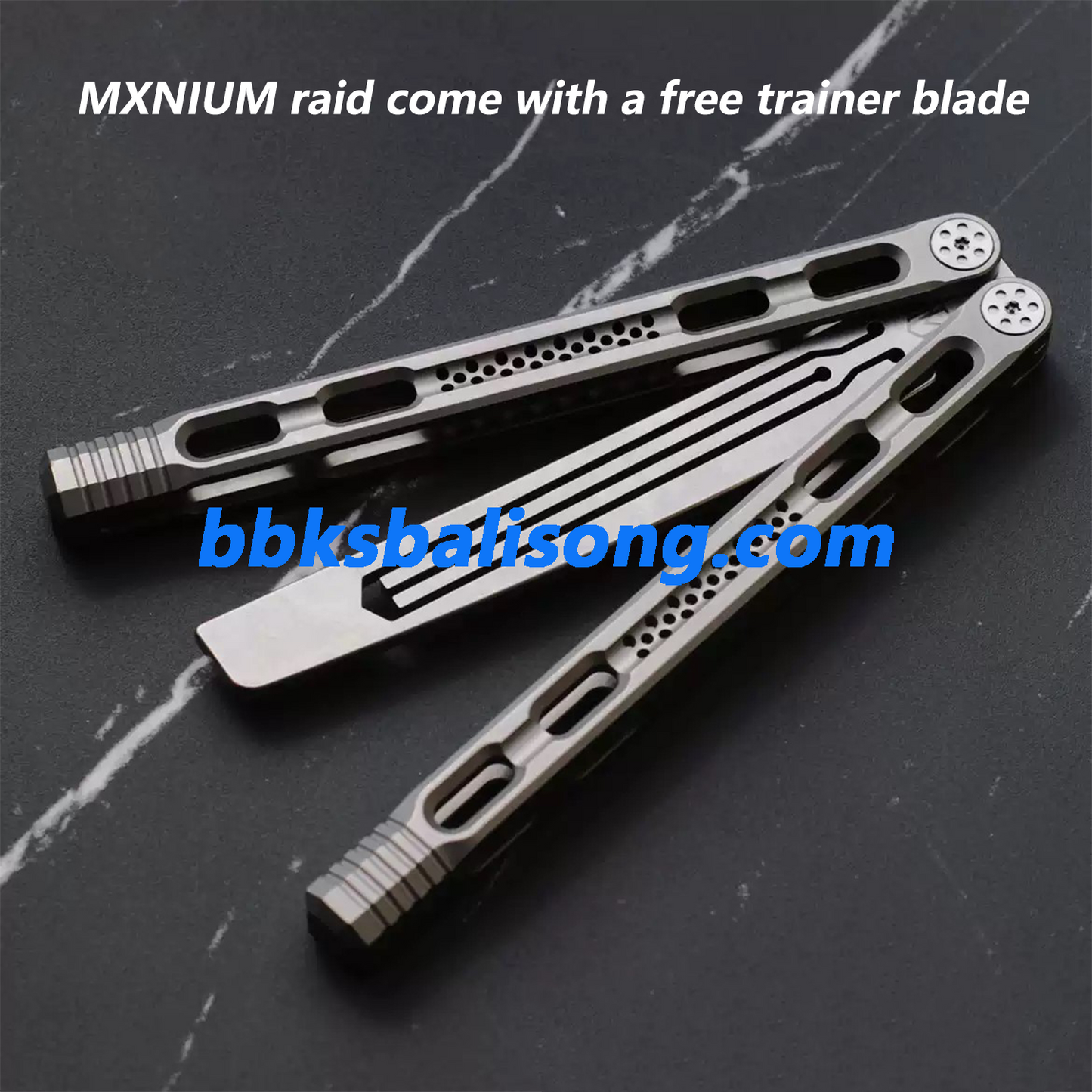 MXNIUM Raid Original Balisong Titanium Handle
