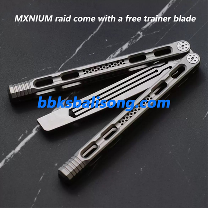 MXNIUM Raid Original Balisong Titanium Handle