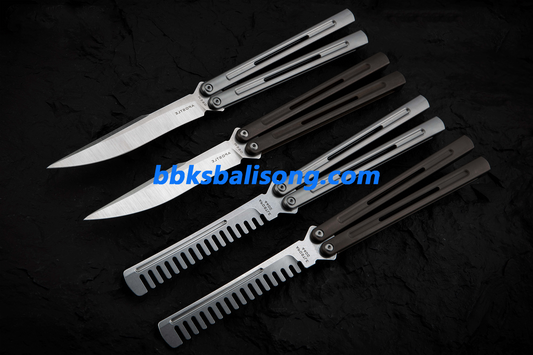 Maxace Apostle 2 Balisong M390 Steel Blade Channel Titanium Handles Pinless