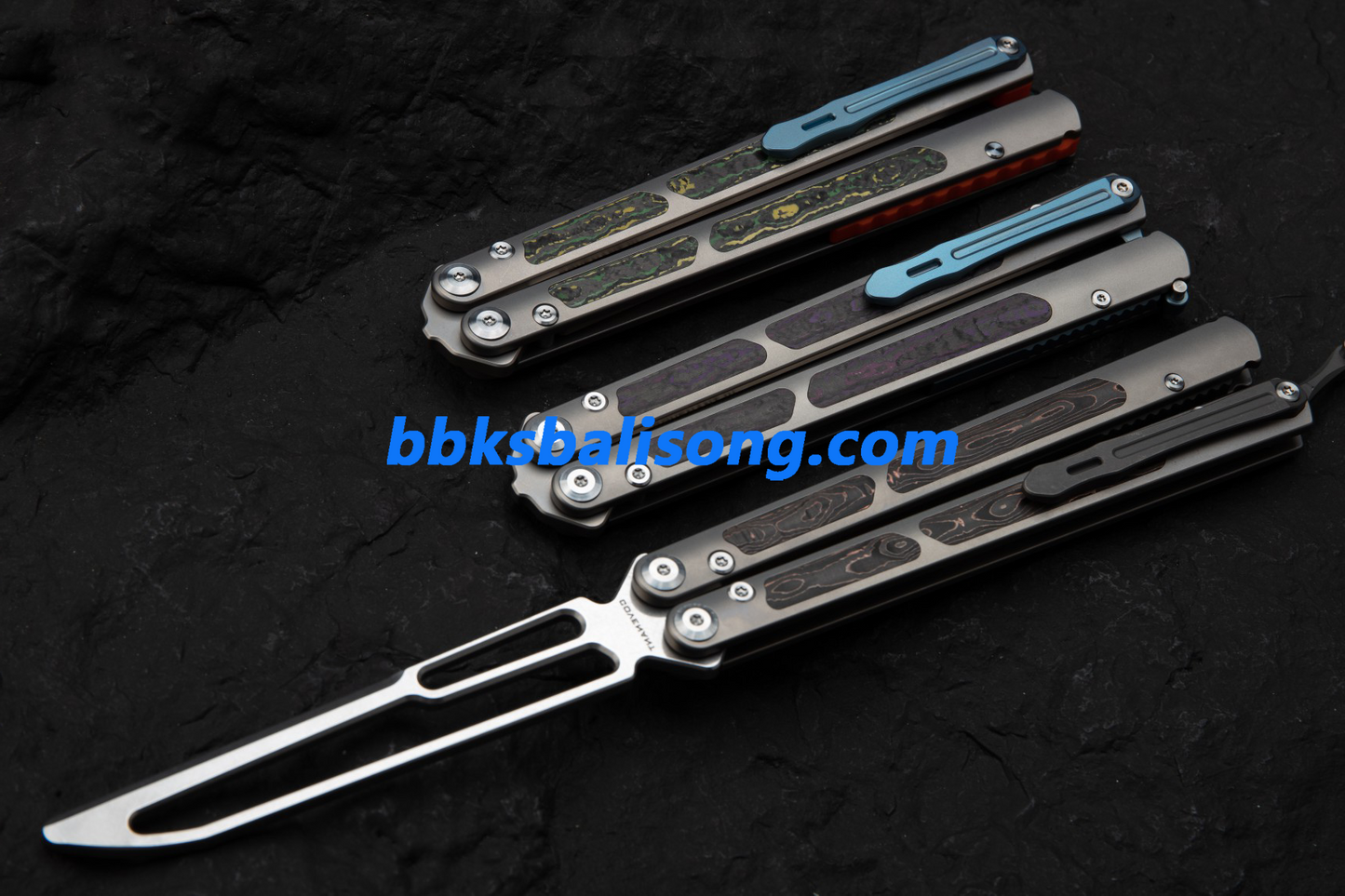 Maxace Covenant-III Balisong Butterfly Knife TC4 Handle M390 Blade Bushing System EDC Tools Folding Knives