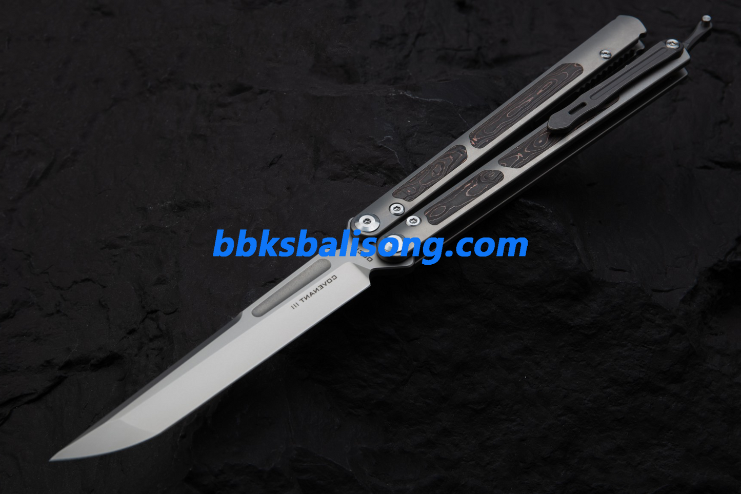 Maxace Covenant-III Balisong Butterfly Knife TC4 Handle M390 Blade Bushing System EDC Tools Folding Knives