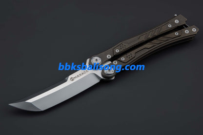 Maxace Duke II Balisong Titanium Handle M390 Blade Bearing System