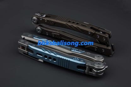 Maxace Duke II Balisong Titanium Handle M390 Blade Bearing System