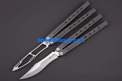 Maxace Phantom II Balisong Trainer 7075 Aluminium/Titanium Handle Bushings System