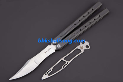 Maxace Phantom II Balisong Trainer 7075 Aluminium/Titanium Handle Bushings System