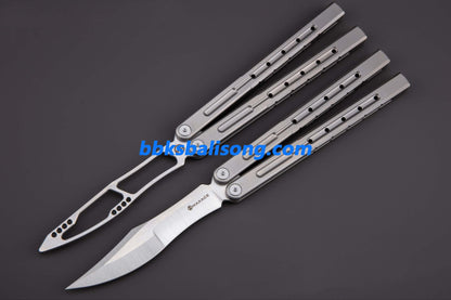 Maxace Phantom II Balisong Trainer 7075 Aluminium/Titanium Handle Bushings System