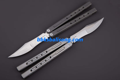 Maxace Phantom II Balisong Trainer 7075 Aluminium/Titanium Handle Bushings System